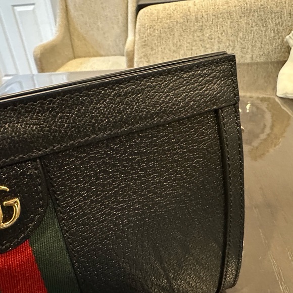 Gucci Ophidia Small Web Shoulder Bag Black Leather - Picture 16 of 17
